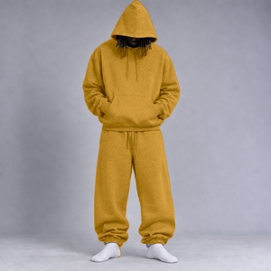 Ensemble de survêtement surdimensionné personnalisé pour homme, imprimé haute densité, en molleton de coton, sweat-shirt et pantalon de jogging, streetwear, fabricant en gros - Product Image 5