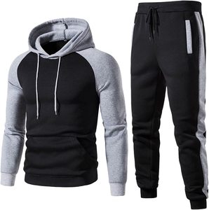 Vêtements de sport de jogging pulls à capuche à manches longues survêtement décontracté ensemble de survêtements de sport confortables à fermeture éclair pour hommes 2 pièces - Product Image 4