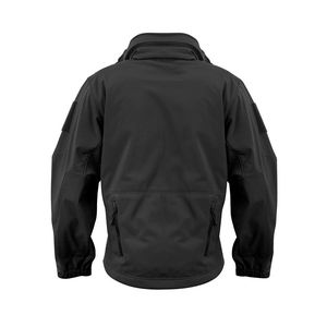 Men's Olive Green <b>Fleece</b> Waterproof <b>Jacket</b> Hooded Stand Collar Zipper Closure Sporty Workwear Style Regular Fit Autumn Front - Product Image 3