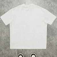 T-shirt tendance personnalisé pour homme, blanc, col rond, manches courtes, coupe classique, 100 % coton jersey, couleur unie, design vierge, décontracté
