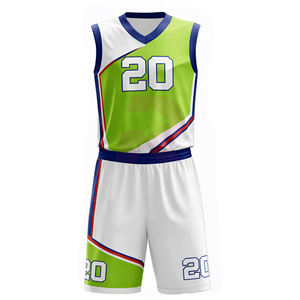 Maillots de basket personnalisés respirants en polyester 100 % pour équipes, grandes tailles, par sublimation - Product Image 1