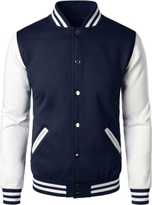 Chaqueta Varsity Unisex con Capucha, Bordado Personalizado OEM/ODM, 100% Lana, Cuello Alto, Estampado Geométrico con Letras en Relieve, Venta al Por Mayor, Invierno - Product Image 2