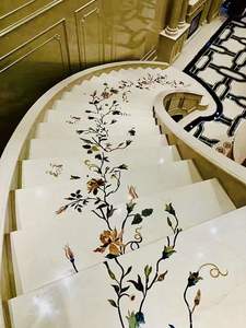 Baldosas de mármol hechas a mano con incrustaciones para villas y palacios - Product Image 2