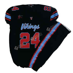 Nouvelle arrivée : Maillot de football américain confortable, léger, à manches courtes, avec nom d'équipe, technique sublimée, en twill. - Product Image 6