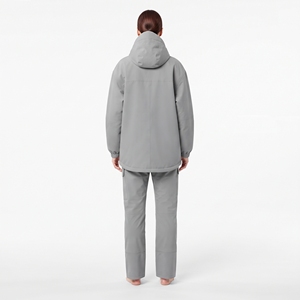 Veste de ski imperméable unisexe Hawkeye grise avec capuche et fermeture éclair pour adultes - Product Image 6