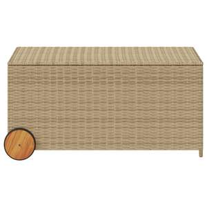Grande Contenitore da Giardino in Rattan PE Beige, Elegante Arredo Esterno per Organizzazione - Product Image 4