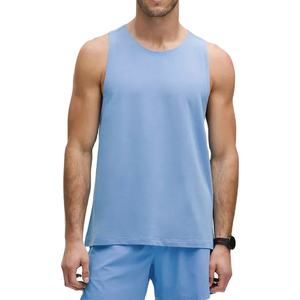 Breathable High Quality Polyester/Cotton Silk Screen Printing Knitted Tank Tops Fitness Workout Shirt Front Mens Fashion - Product Image 1