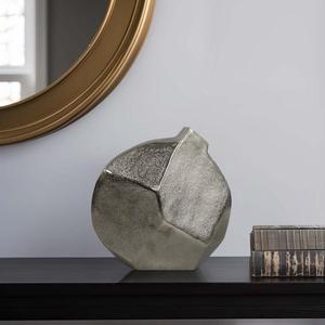 Plantes artificielles pour table de salon, pot de fleurs, design artisanal, vases en métal, faciles à transporter, robustes, vase argenté, prix abordable - Product Image 1