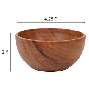 Tazón Grande de Madera de Acacia Hecho a Mano con Servidores a Juego, Diseño Rústico para Frutas, Pasta, Decoración de Mesa de Comedor - Product Image 4
