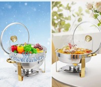 Restaurantkwaliteit 9 Qt RVS 201 Chafing Dish Buffetserver Stoomverwarmd Zilver Temperatuurgecontroleerd Beste Prijs
