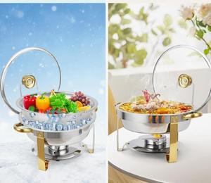 Recipiente redondo de acero inoxidable de 9 cuartos de galón para buffet, calidad de restaurante, al mejor precio - Product Image 2