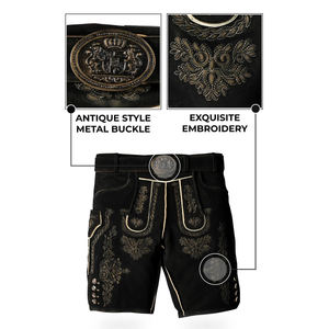 Lederhosen Alpinos Clásicos para Hombre – Auténtico Traje Bávaro para el Festival de la Cerveza Oktoberfest con Cuero Resistente - Product Image 4