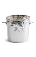 Seau à glace de luxe en acier inoxydable pour boissons, idéal pour le vin, pour le refroidissement, décoratif, forme bateau martelé, anti-fuite