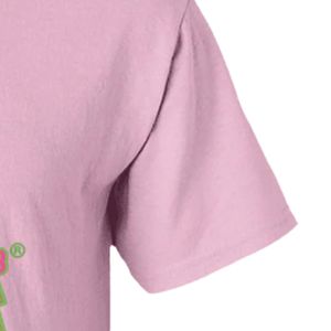 T-shirt rose imprimé graphique, manches courtes, col rond, en coton, personnalisé, décontracté, mode streetwear, confortable - Product Image 3