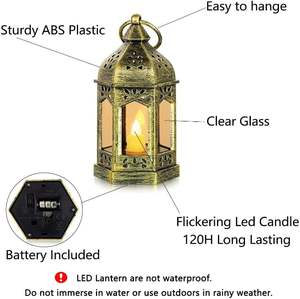 Farol Metálico de Primera Calidad para Decoración del Hogar, Brinda Luz Suave y Radiante que Realza los Temas Decorativos y Crea una Noche Confortable - Product Image 4