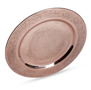New Crafts Copper Dinner Charger <b>Plate</b> Wholesale Price Dinnerware Wedding Party <b>Decorative</b> <b>Plate</b> - Product Image 5