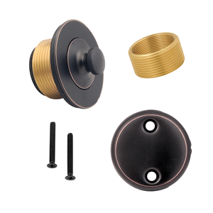 Kit de conversion de drain de baignoire de haute qualité avec plaque de trop-plein à deux trous pour systèmes de plomberie de baignoire - Product Image 1