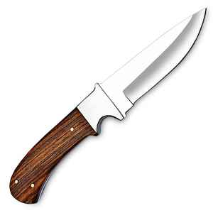 Cuchillo de Caza Hecho a Mano Personalizado de Acero Inoxidable con Hoja Fija, Mango de Madera Wenge Premium, Cuchillo Táctico para Camping con Funda de Cuero - Product Image 3