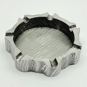 Cendrier en acier à motif Damas de qualité supérieure, cendrier en métal artisanal artistique, accessoire de fumage élégant pour la décoration intérieure et extérieure - Product Image 6