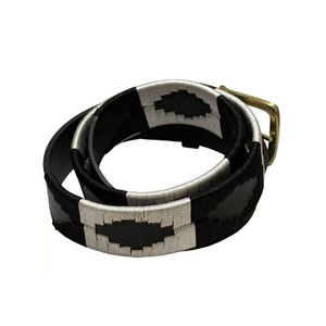 Ceinture en cuir polo réglable, durable, respirante, légère, avec boucle ardillon en alliage, 3,5 cm, personnalisable, style équestre, coutures renforcées - Product Image 4
