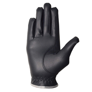 Golf <b>Glove</b> Right Hand Genuine <b>Leather</b> Non Slip Pull On Unisex <b>Black</b> - Product Image 3