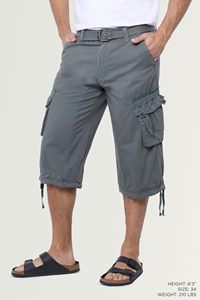 Men's Casual Summer 100% Polyester Cargo <b>Shorts</b> Solid Pattern Multi-Pocket Streetwear Lightweight Quick Dry OEM Service - Product Image 5