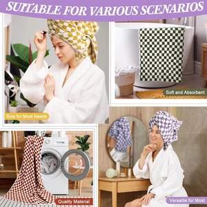 Serviette de plage en microfibre à carreaux, séchage rapide, rectangulaire, pour adultes, toutes saisons, style moderne, meilleur prix, prix bas - Product Image 2