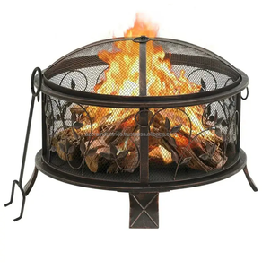 New Arrival Metal Fire pit <b>Outdoor</b> Garden Use Metal Iron Fire Pit for BBQ <b>Outdoor</b> Heating Premium Design With Cover Black Coated - Product Image 4
