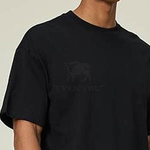 Custom Logo 300 GSM 100% Cotton Boxy Fit Crop Plus Size Men's T-Shirts Oversized High Quality <b>Hip</b> - Product Image 2