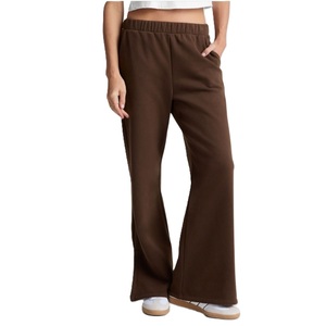 <b>Women</b> Winter Casual Mid Waist Loose Fit Heavyweight French Terry Wide Leg ODM <b>Sweatpants</b> with Double Waist Hip Hop - Product Image 5