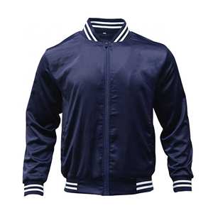 Custom Satin <b>Jacket</b> Men | Embroidered Patch Varsity Coach <b>Jacket</b> | Wholesale OEM Streetwear Bomber Satin <b>Jacket</b> Manufacturer - Product Image 1