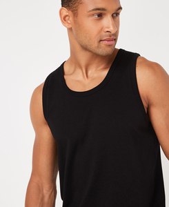 Débardeur sans manches noir pour homme, col rond, tricoté, couleur unie, style streetwear, qualité supérieure, en polyester, prix abordable - Product Image 4