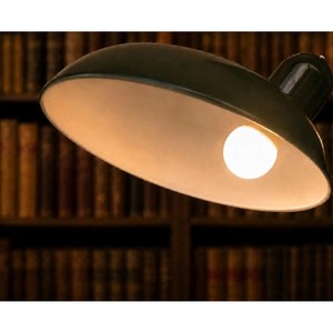 Industrial Metal Desk Lamp With Green Dome <b>Shade</b> And Chrome Base For Indoor <b>Lighting</b> - Product Image 3