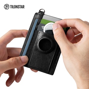 TWM144 OEM Manufacture Custom Design ID Credit <b>Card</b> Holder for Air Tag Holder RFID Blocking Slim Leather <b>Card</b> Holders - Product Image 2