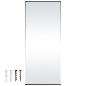 Specchio Rettangolare Extra Large 71x31FT con Cornice in Alluminio, da Appoggio o da Appendere, in Vetro Temperato - Product Image 1