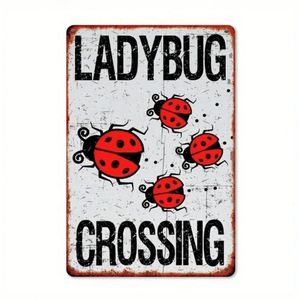 CIFbuy Plaque en aluminium rustique vintage Coccinelle 8x12 pouces (20.3x30.5cm) Style TikTok pour service de retrait Temu - Product Image 6