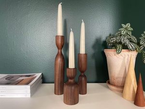 Portavelas de Madera Premium para Decoración de Mesa, con Forma Elegante, Construcción Duradera, Ecológico y Decoración Navideña - Product Image 5