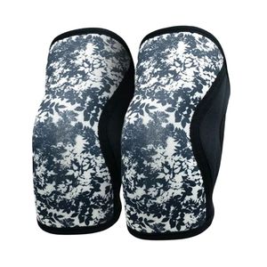 Digital Camo Knee Sleeve Grey White Pattern Neoprene 7mm Squat Powerlifting <b>Compression</b> Joint Support Knee Sleeve Pair - Product Image 2