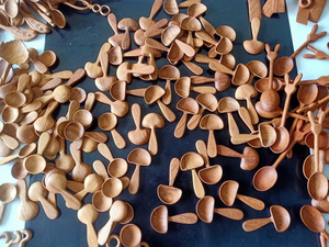 Juego de Cucharas de Madera Natural Ecológicas para Cocina, Grabado de Logotipo Personalizado, Precio de Fábrica - Product Image 3