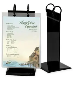 Customized Design A4/A5/A6 Size Transparent Acrylic Table Display Stand Desktop Advertising Card Sign Holder