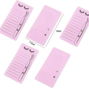 Palette de rangement en acrylique dépoli pour extensions de cils magnétiques, avec logo personnalisé et fente pour anneau de colle, pour salons de cils - Product Image 3