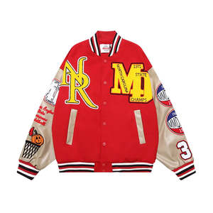 Parche Bordado con Letras Personalizadas, 3D, de Lana y Cuero, Logotipo Personalizado, Chaqueta Impermeable y Resistente al Viento, Estilo Urbano, Unisex - Product Image 5