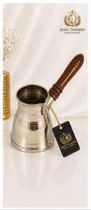 Luxury Gold Plated Hammered Turkish <b>Coffee</b> Pot Small Milk <b>Warmer</b> Briki Pot with Crystal Knob Lid - Product Image 4