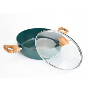 Ensemble de cuisson antiadhésif en marbre de qualité supérieure avec poêles, casseroles et couvercles en verre trempé, forgé et durable - Product Image 5