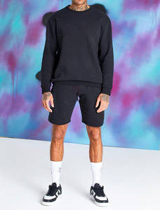 ชุดเสื้อยืดและกางเกงขาสั้นพิมพ์ลายตามสั่งสำหรับผู้ชาย ผ้าหนา 280gsm ชุดกีฬาแขนสั้นผ้าฝ้าย 100% กางเกงขาสั้นทรงโอเวอร์ไซส์ ชุดสองชิ้น - Product Image 2