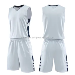 Nouveaux uniformes de basket-ball imprimés en polyester réversible personnalisés de grande taille ensembles de basket-ball sublimés en maille de sport - Product Image 2
