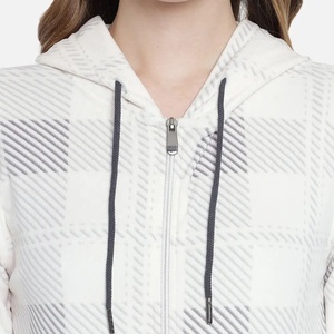 Custom OEM Womens Tracksuit Plaid Print Full <b>Zip</b> Hoodie And <b>Joggers</b> Set Casual Lounge Apparel Womens Womens Tracksuit - Product Image 5