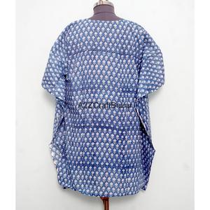 Vestido Kaftan Indio Hecho a Mano con Estampado Floral, Transpirable y de Secado Rápido, Ropa Casual de Playa para Mujer, 100% Algodón, Otoño-Primavera - Product Image 4