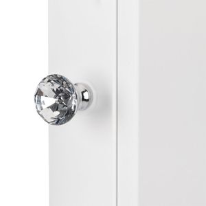 Armadietto da Bagno a Doppia Anta con Specchio Intelligente, Design Moderno Antico, Montaggio a Parete, Finitura Bianca in Alluminio Impermeabile - per Hotel - Product Image 2