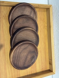 Wholesale ILAHI's Eco-Friendly Brown Square Wooden Coaster Classic Design Tabletop <b>Protective</b> Accessory Customizable Size Home - Product Image 4